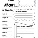 All About Me Worksheet Preschool Printable Forms Worksheets Diagrams