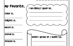 All About Me Worksheet Preschool Printable Forms Worksheets Diagrams