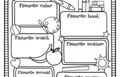 All About Me Worksheet Set For Back To School Planes Balloons All