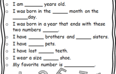 All About Me Worksheets Numbers Math About Me All About Me