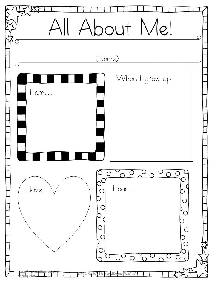 All About Me Writing Prompts for Kindergarten Or First Grade First 