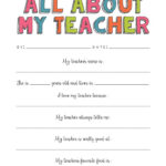All About My Teacher Free Printable About Me Teacher Teacher