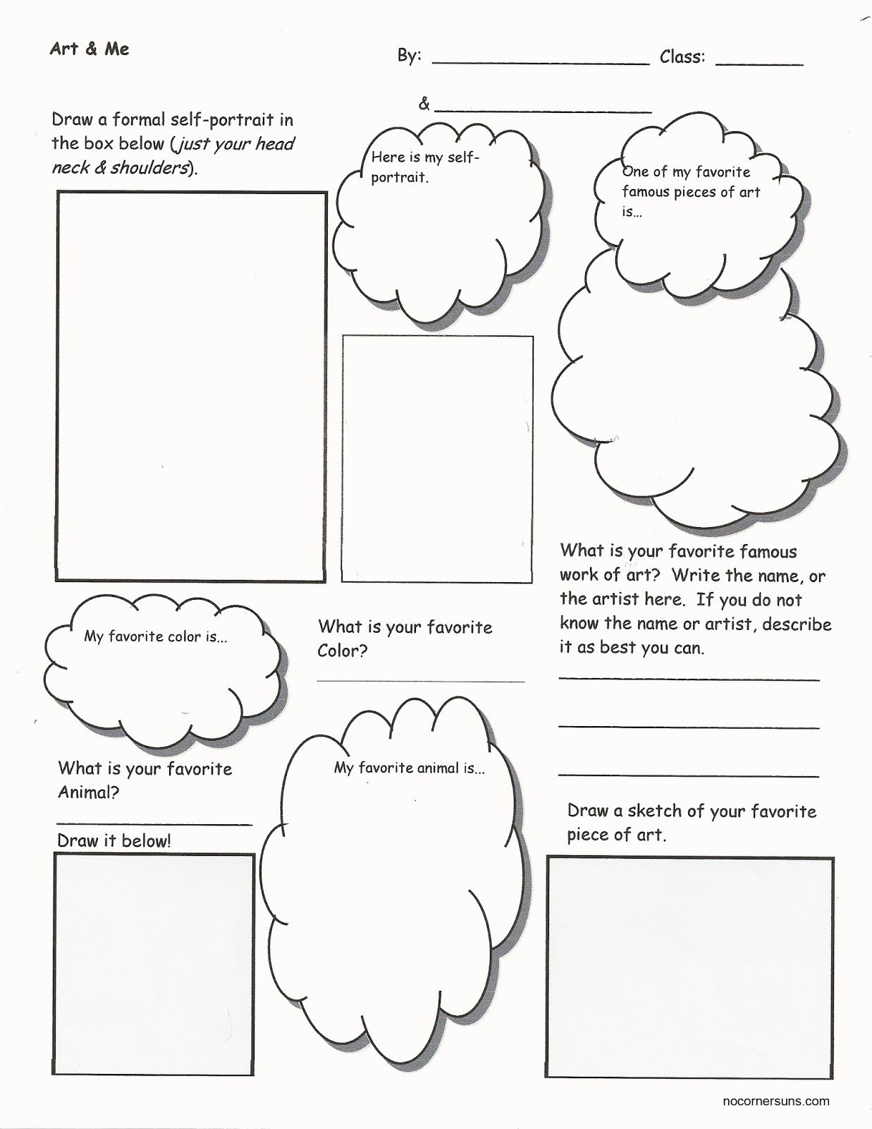 Art Me I Getting To Know You Worksheet That Helps Students Get To 