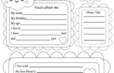 Back To School All About Me About Me Template All About Me