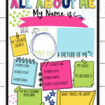 Back To School All About Me Booklet Digital Print First Day Of School