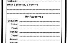 Back To School Free Download All About Me All About Me Printable All