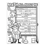 Color Your Own Math All About Me Posters OrientalTrading All