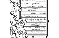 Color Your Own Math All About Me Posters OrientalTrading All