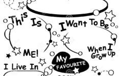 Coloring Page All About Me Vector Editable Stock Vector Illustration