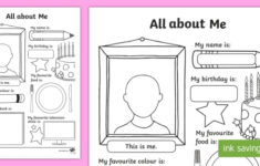 Editable All About Me Worksheet