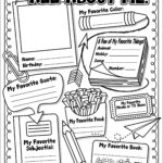 FREE All About Me Activity Worksheet First Day Of School Activities