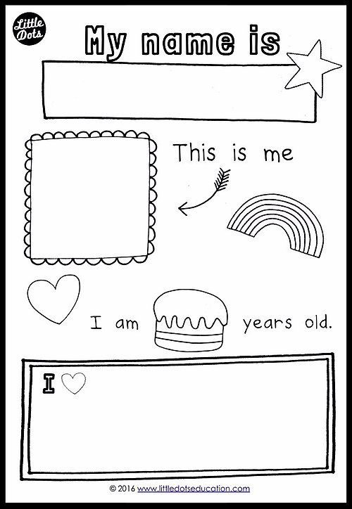 Free All About Me Theme Printable For Preschool Pre k Or Kindergarten 