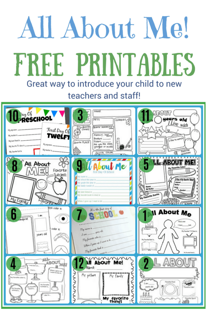 Free All About Me Worksheet Template Printable PDF All About Me All