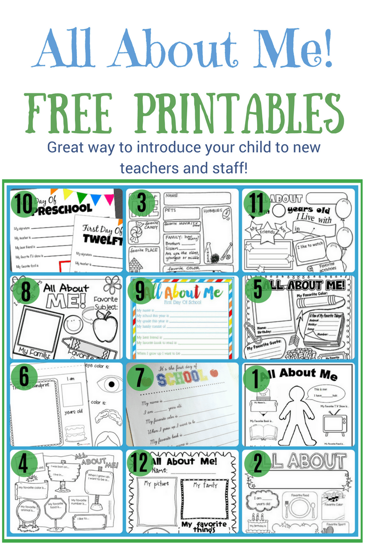 Free All About Me Worksheet Template Printable PDF All About Me 