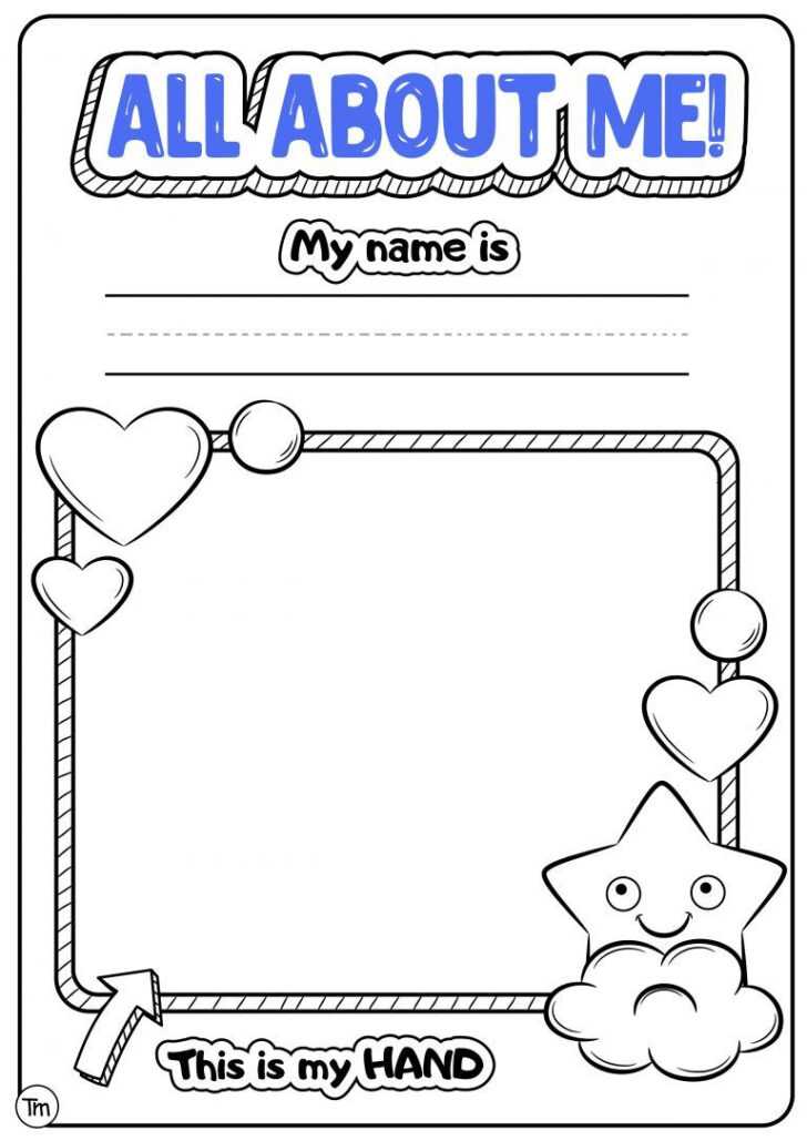 All About Me Worksheets Toddlers