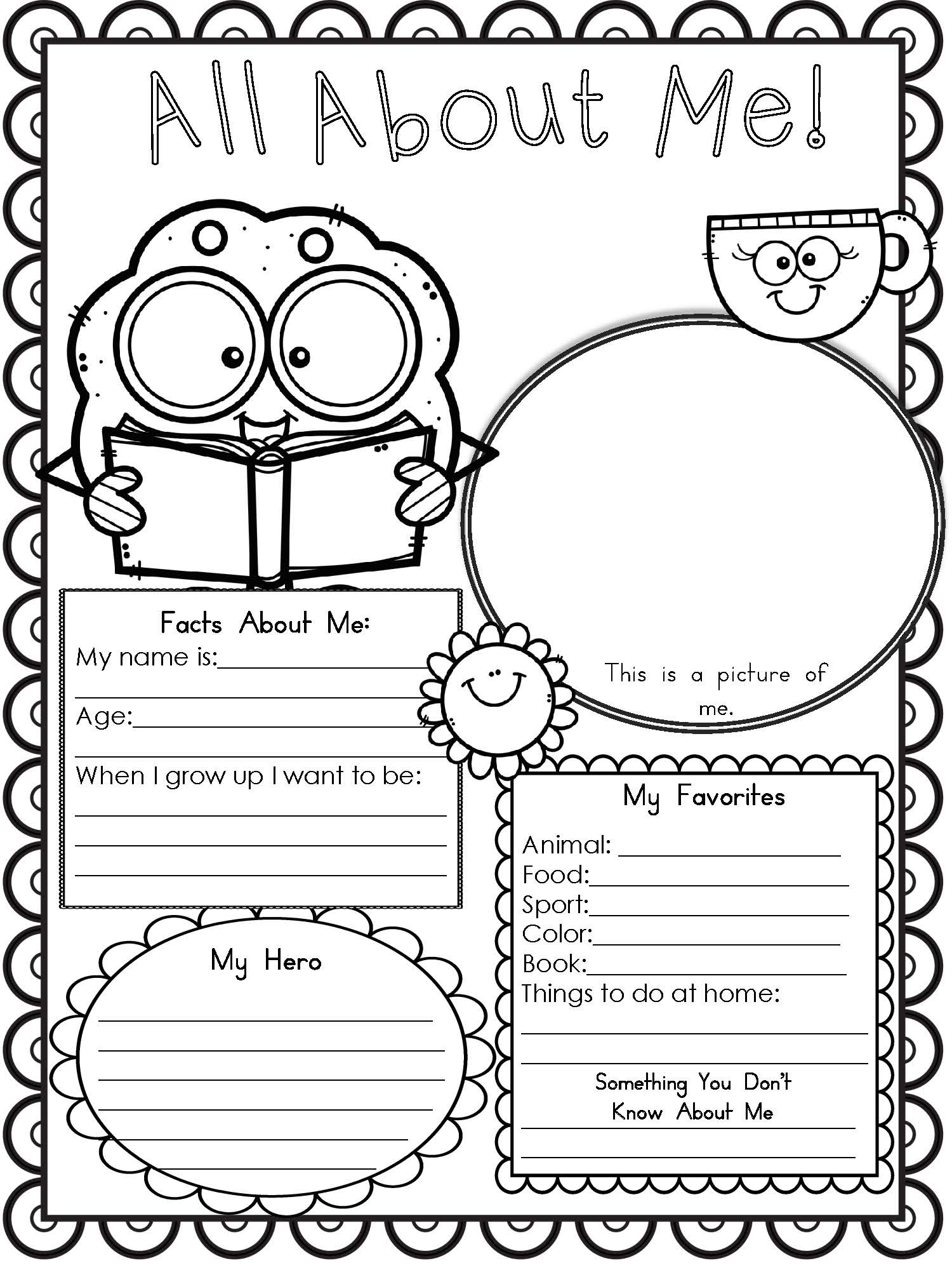 Free Printable All About Me Worksheet Modern Homeschool Family