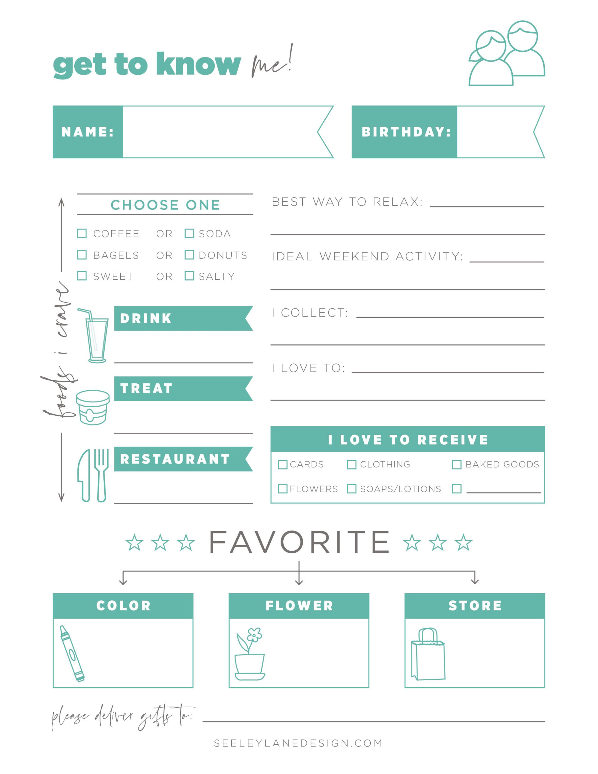 Get To Know Me FREE Printable seeleyLANEdesign teachergifts 