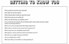 Getting To Know You Printables For Adults Gridgit