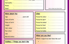 Getting To Know You Questionnaire Worksheet Free ESL Printable