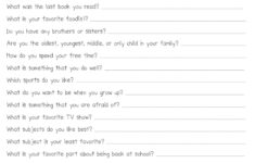 Getting To Know You Worksheet To Know You Sheet Would Be Cute To Leave