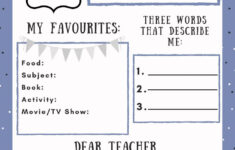 Getting To Know Your Students Worksheet