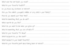 Help Me Get To Know You Worksheet First Day Of School Activities