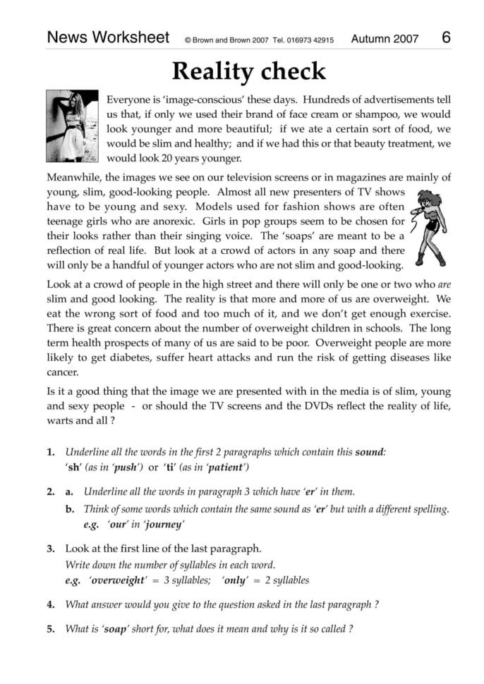 High School Reading Comprehension Worksheets With Answer Key Db excel