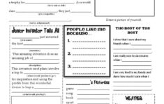 Image Result For All About Me Middle School Worksheet First Day Of