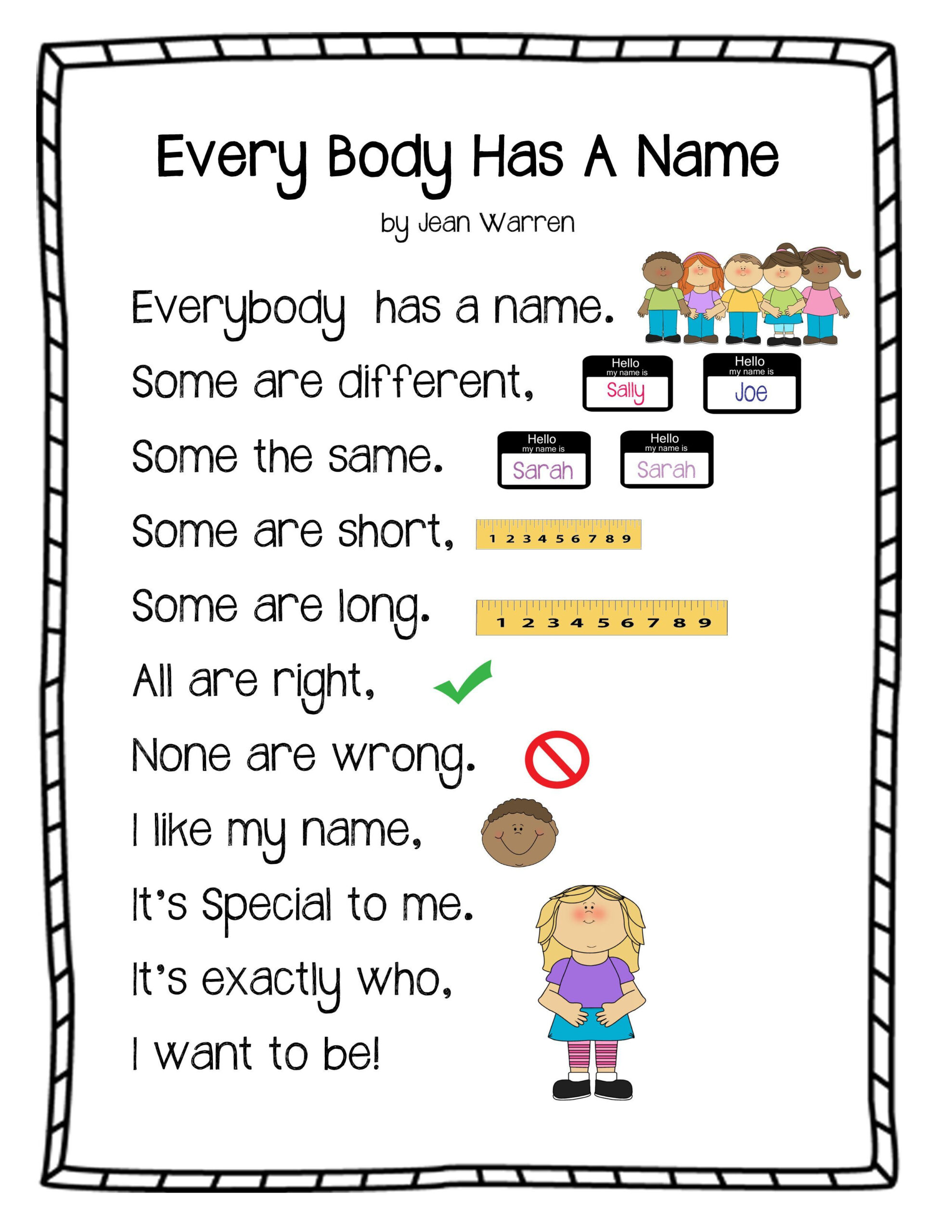Image Result For Lesson About Name For Kinder All About Me Preschool 