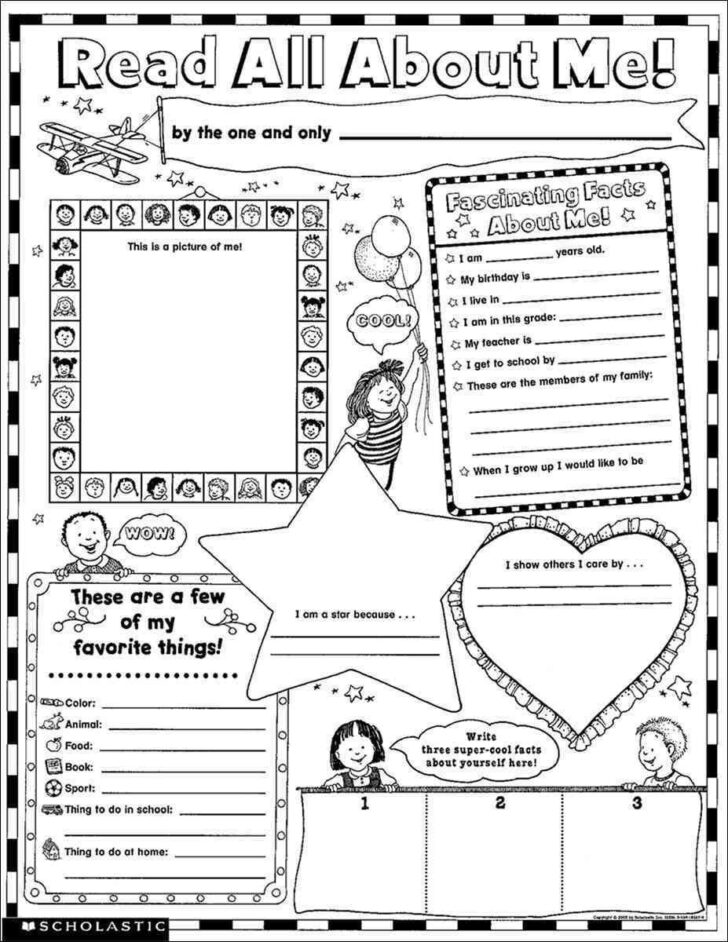 Read All About Me Worksheet