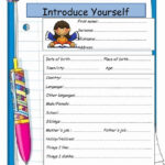 Introducing Yourself Worksheet For Kindergarten How To Introduce