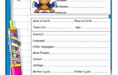 Introducing Yourself Worksheet For Kindergarten How To Introduce