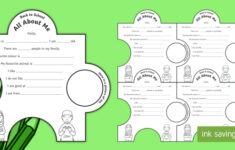 Jigsaw Activity Back To School All About Me Teacher Made