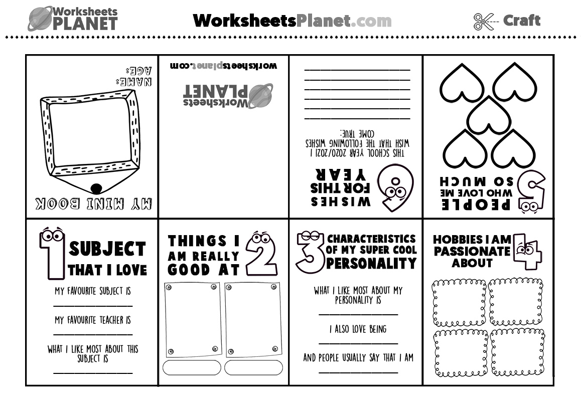 Mini Book All About Me Activity Perfect For Lower Primary Children 