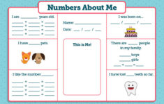 Numbers About Me Worksheet K 3 Teacher Resources