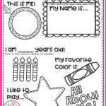 Preschool All About Me Preschool Beginning Of The School Year