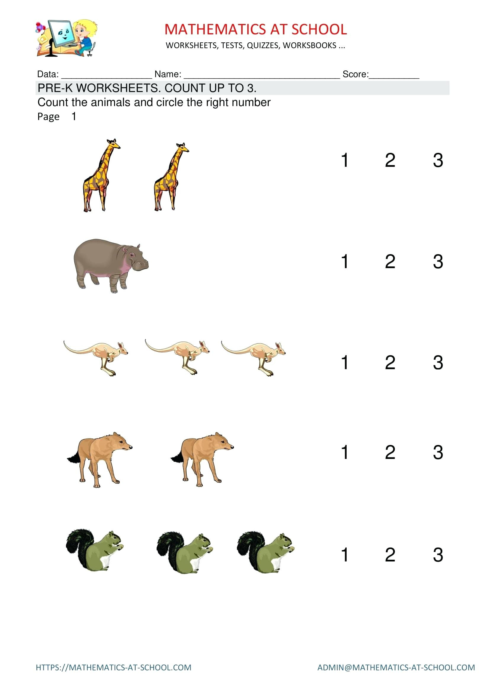 Preschool Worksheets Age 3 Db excel