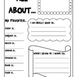 All About Me Worksheets Printable For Kids | All About Me Worksheets