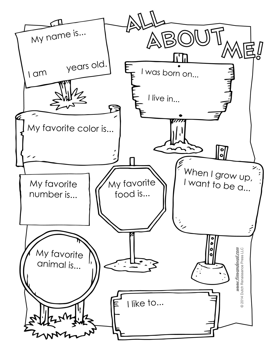 Printable All About Me Poster All About Me Template PDF