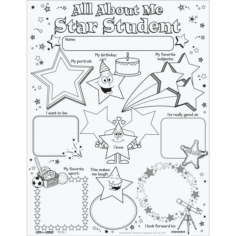 Student All About Me Printable Star Student Poster Student Posters 