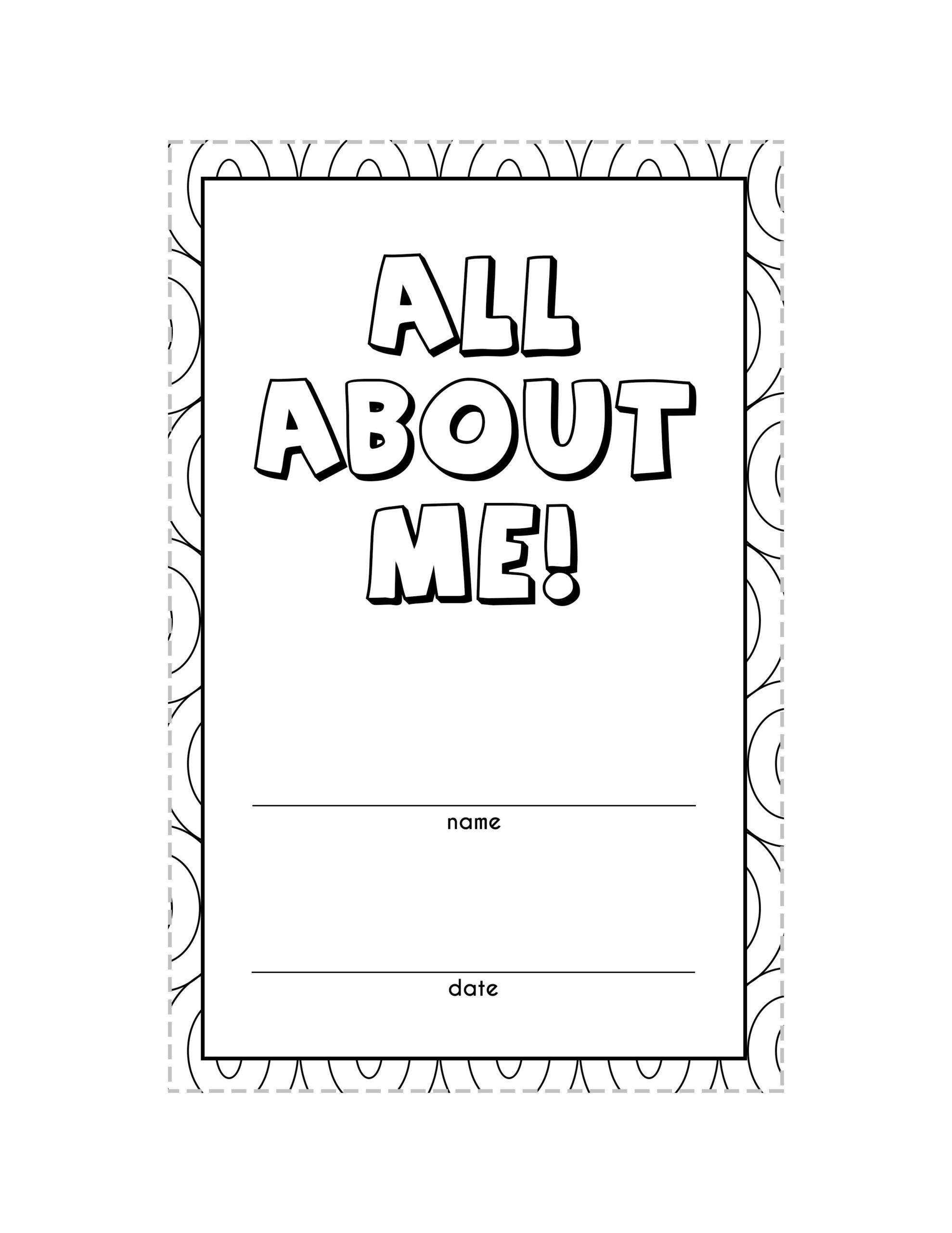 All About Me Book Printable All About Me Worksheets