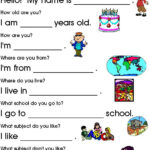 Worksheets On Myself Google Search English Lessons English