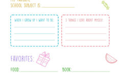 19 Printable All About Me Templates (Free) ᐅ Templatelab for All About Me Teacher Worksheet