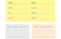 19 Printable All About Me Templates (Free) ᐅ Templatelab pertaining to All About Me Worksheet Middle School Free Download
