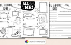 30 All About Me Worksheets (Free Pdf Printables) regarding All About Me Worksheet Mondaymandala