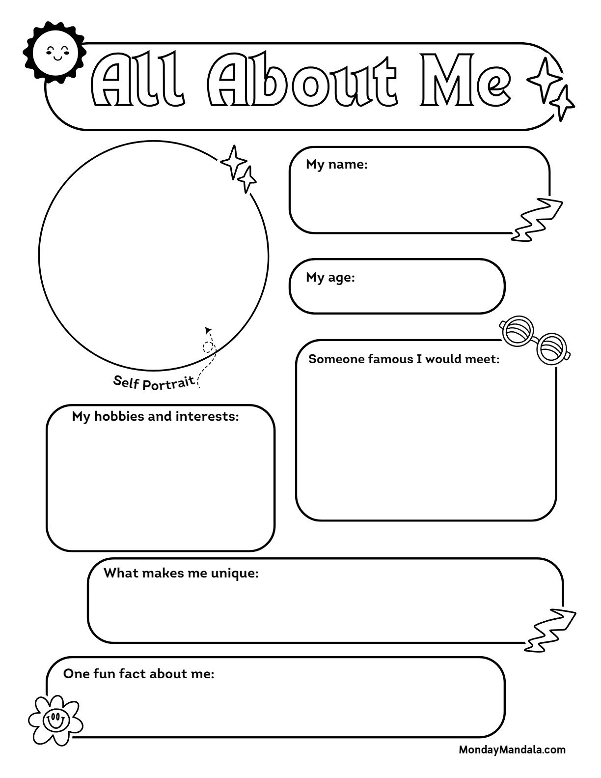 30 All About Me Worksheets (Free Pdf Printables) within All About Me Tiktok Worksheet