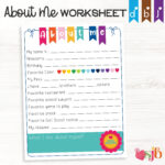 About Me Worksheet Girl Scouts Inspired Fill In Questionnaire Regarding Daisy Girl Scout All About Me Worksheet