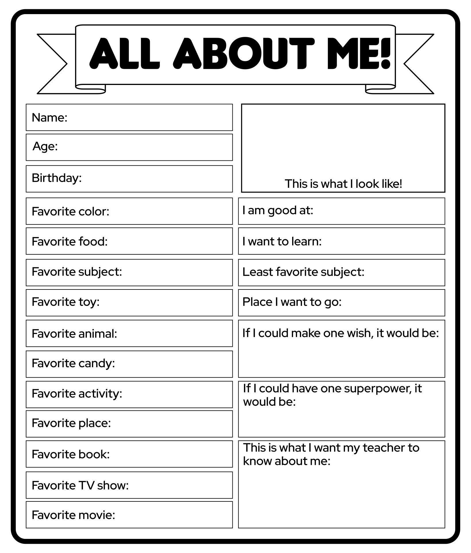 All About Me Adult - 20 Free Pdf Printables | Printablee pertaining to All About Me Adult Worksheet