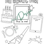 All About Me Art Worksheet   Etsy With All About Me Worksheet Art