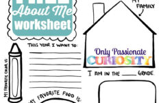 All About Me {Back To School Printable} - Only Passionate Curiosity with regard to All About Me Worksheet Back To School